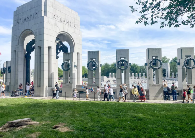 World War II Memorial in Washington DC - Washington Marriott Georgetown Hotel