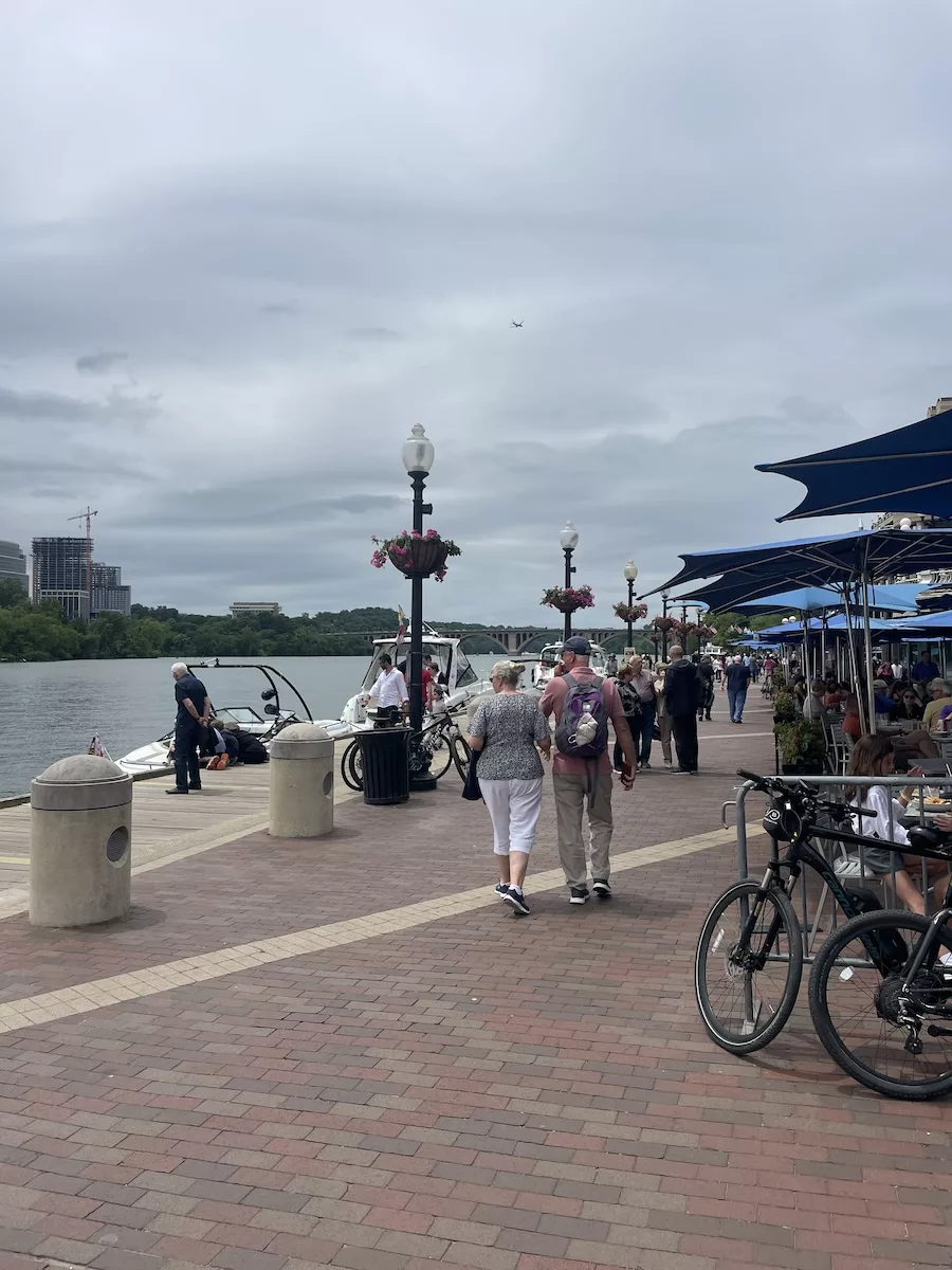 Image of the Riverfront Walk at the Washington Harbour - Washington DC Itinerary