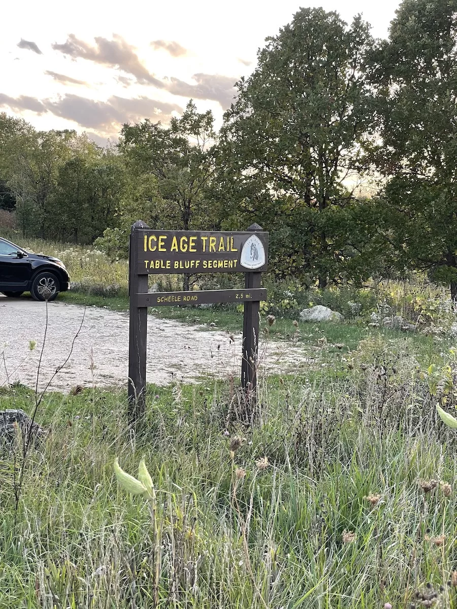 Table Bluff Segment - Parking Lot & Sign - Top Ice Age Trail Segments Near Madison