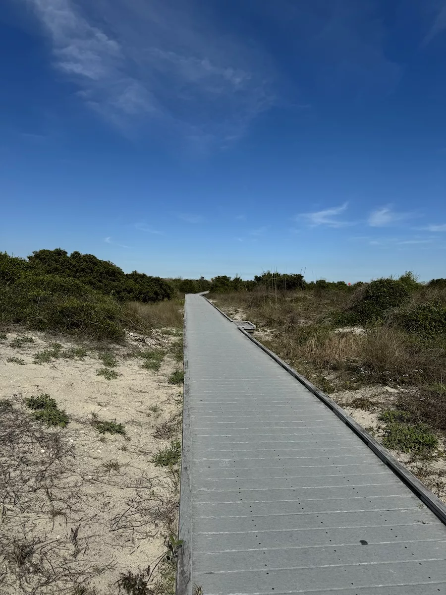 Boardwalk to beach at Little Talbot Island State Park in Jacksonville, FL
