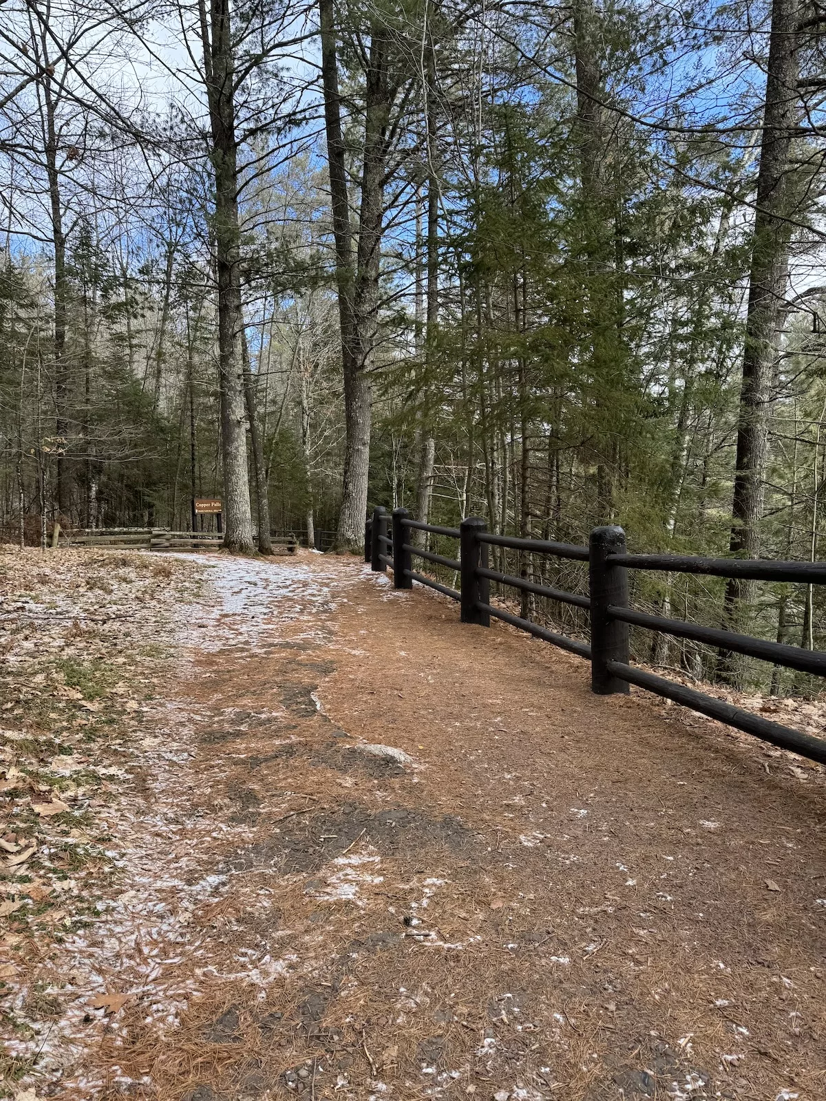 Hiking trail in Copper Falls State Park, Mellen, WI