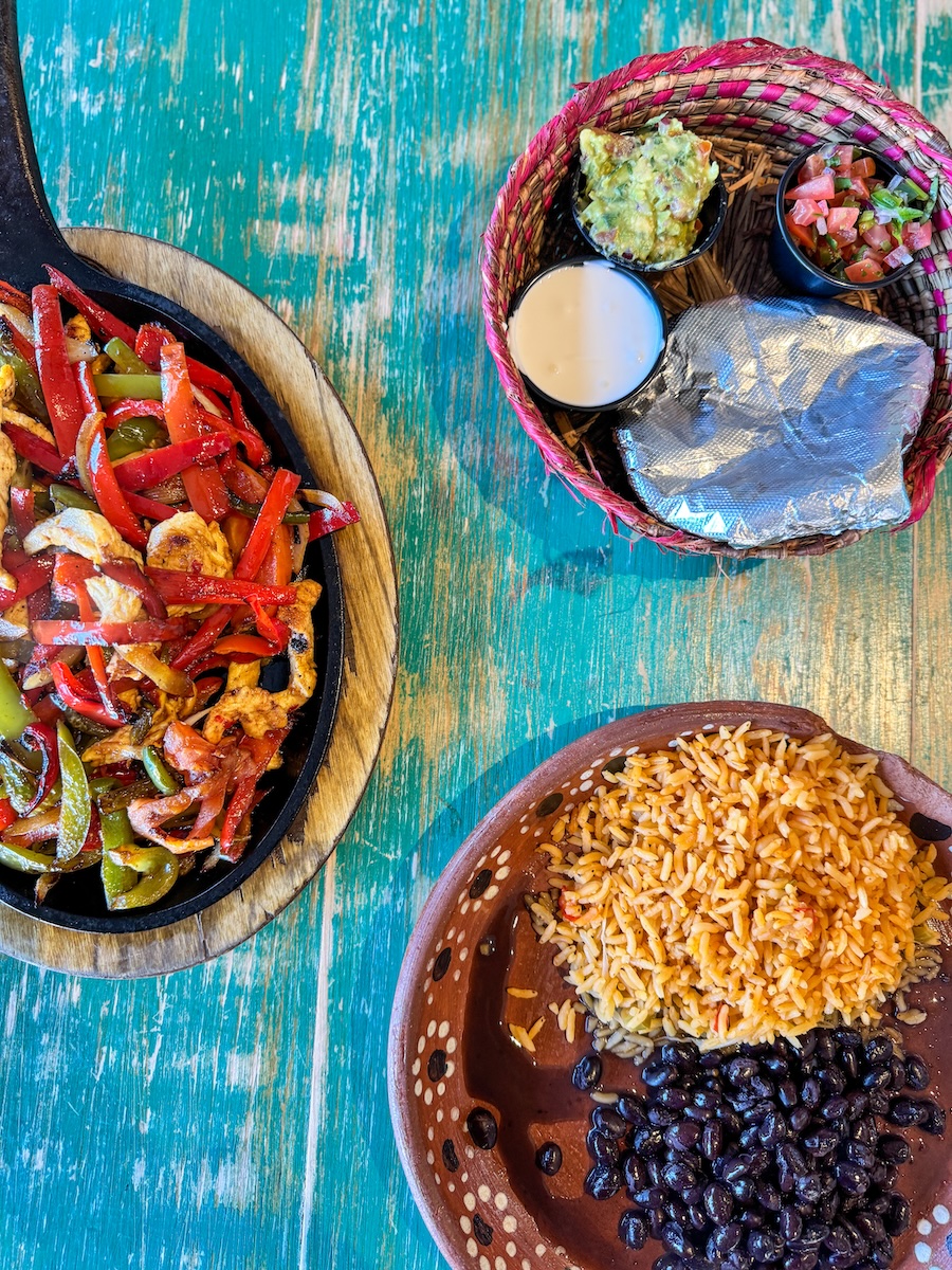 Image of steak and seafood fajitas at Kiko's Mexican Restaurant in Grand Island, Nebraska.